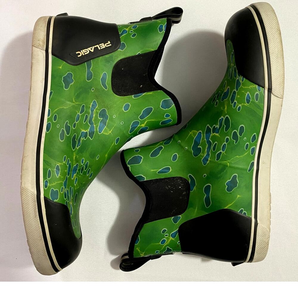 Pelagic Pursuit 6” Deckboot Men’s Size 13 Green Waterproof Performance Fishing